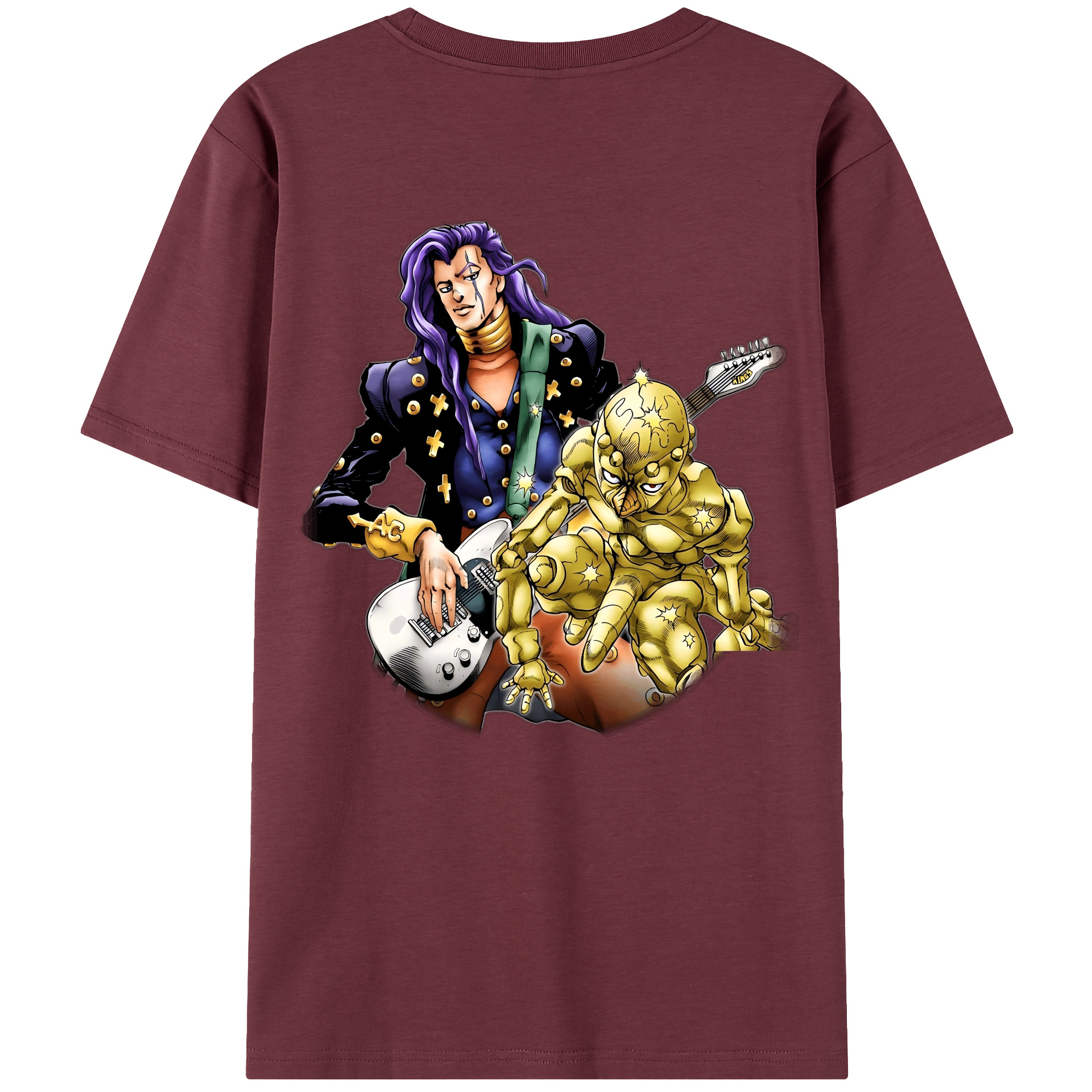（画像用） ジョジョの奇妙な冒険 おといし あきら JoJo's Bizarre Adventure Akira Otoishi 綿100％半袖Tシャツ（背面プリント）